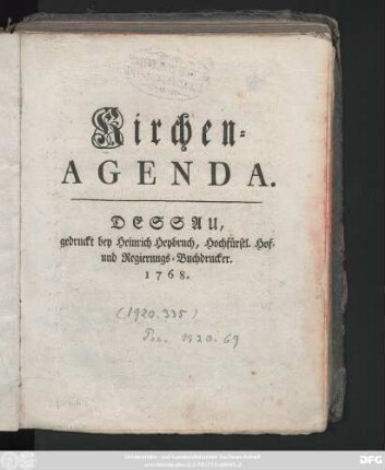 Kirchen-Agenda