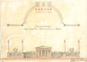 Gärtner, Andreas; München; Illuminations-Dekoration, Varianten - Aufriss, Grundriss