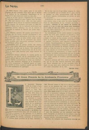 El gran premio de la Academia Francesa