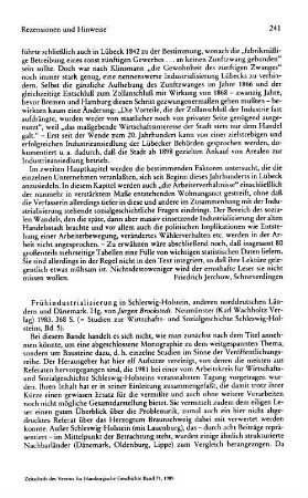 Frühindustrialisierung in Schleswig- Holstein, anderen norddeutschen Ländern und Dänemark, hrsg. von Jürgen Brockstedt, (Studien zur Wirtschafts- und Sozialgeschichte Schleswig-Holsteins, 5) : Neumünster, Wachholtz, 1983