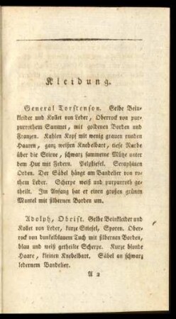 Kleidung.
