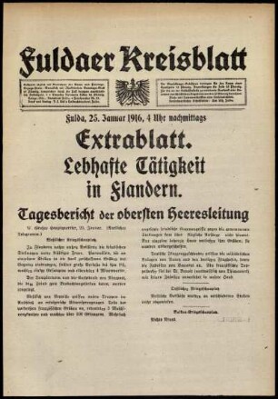 Ausgabe vom Dienstag, den 25. Januar 1916.