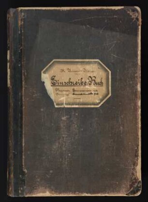 Einschreibebuch, Bd. III: Sommersemester 1908-Sommersemester 1913
