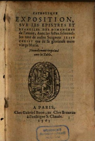 Exposition catholique sur les Epitres et Evangiles de l'année