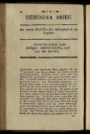 Siebender Brief.