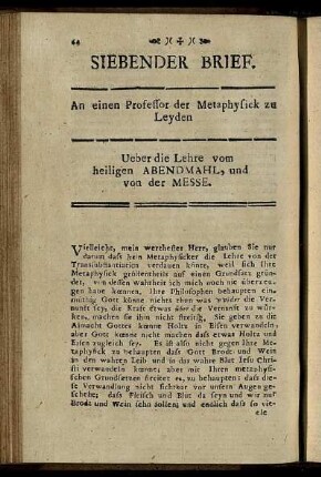 Siebender Brief.