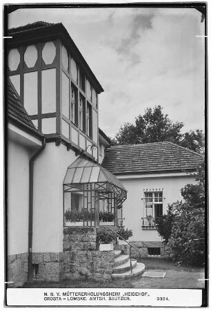 N.S.V. Müttererholungsheim Heidehof. Crosta-Lomske, Amtshauptmannschaft Bautzen