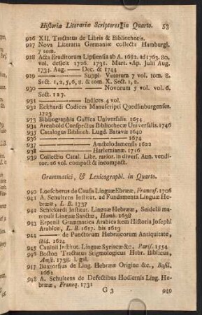 Grammatici, & Lexicographi. in Quarto.