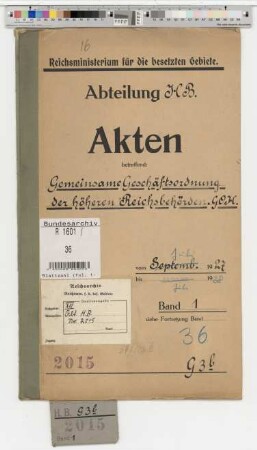 Gemeinsame Geschäftsordnung der höheren Reichsbehörden (GOH)