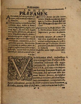 Dissertatio inauguralis iuridica de praerogativis principum S.R.I. : = Von dem Vorrecht der teutschen Fürsten des Hl. R. Reichs