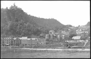 Bodenbach a. Elbe. Schäferwand mit Bergschloß (1905) und Villen am Rothberg
