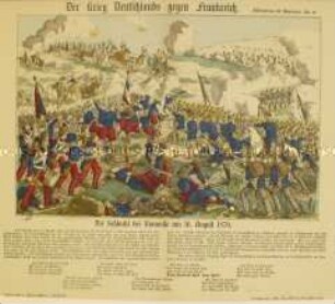 Schlacht bei Vionville am 16.8.1870 - Bilderbogen (Nr. 14 der Serie "Der Krieg Deutschlands gegen Frankreich")