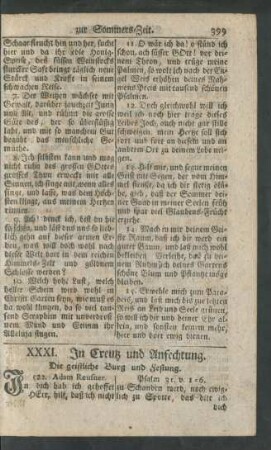 XXXI. In Creutz und Anfechtung