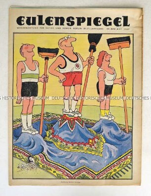 Satirezeitschrift "Eulenspiegel" mit Titel zum DDR-Spitzensport