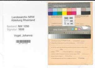Entnazifizierung Johanna Vogel , geb. 09.06.1896 (Lehrerin)