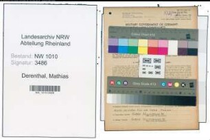Entnazifizierung Mathias Derenthal , geb. 24.04.1886 (Schreiner)