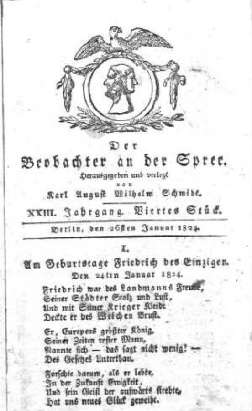 4. Stueck, 26. Januar 1824
