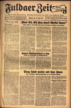 Ausgabe vom Montag, den 18. Juli 1938.