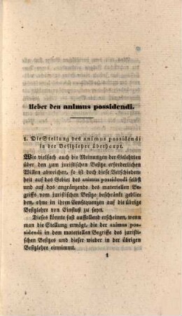 Bemerkungen zur Lehre vom animus possidendi : Inaug.-Abh.