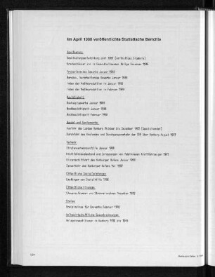 Im April 1988 veröffentlichte Statistische Berichte