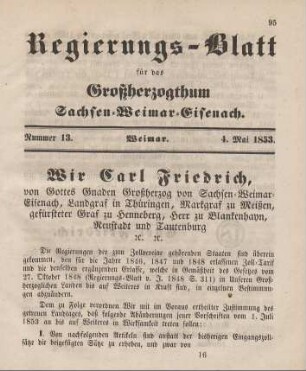 Nr. 13 : 4. Mai 1853