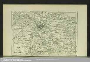 Karte der Umgegend von Leipzig