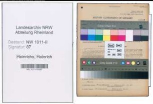 Entnazifizierung Heinrich Heinrichs , geb. 08.06.1893 ()