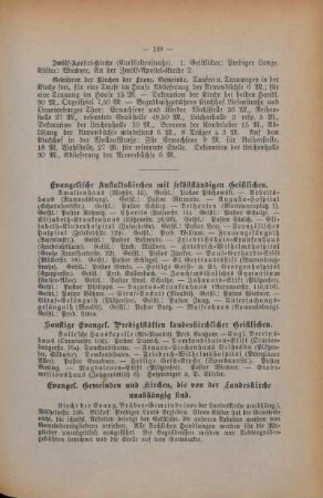 Evangel. Gemeinden und Kirchen, die von der Landeskirche unabhängig sind