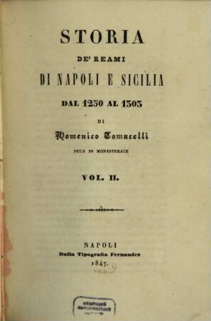 Storia de' reami di Napoli e Sicilia dal 1250 al 1303. 2