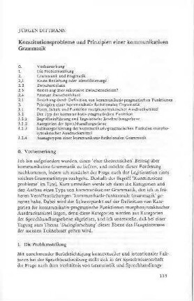 Konstitutionsprobleme und Prinzipien einer kommunikativen Grammatik