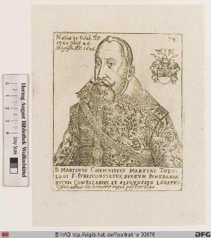 Bildnis Martin Chemnitz (eig. Kemnitz, lat. Chemnitius) d. J.