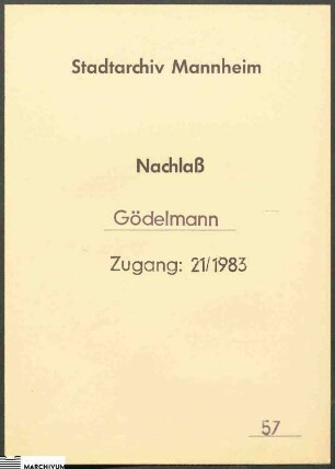 Jakob Gödelmann an Moni[..]