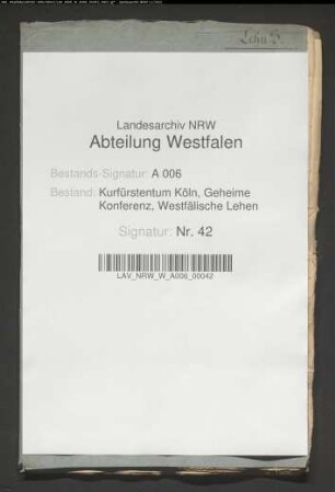 Gesuch des Rembert Diethrich von Cloedt zu Hanxleden um Nachlaß des "Laudemii oder Zehntpfennig" für das an den Freiherrn von Brabeck verkaufte Lehen auf der Elpe