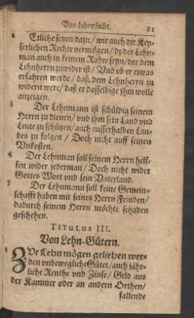Titulus III. Von Lehn-Gütern.