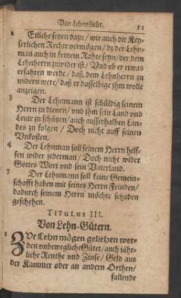 Titulus III. Von Lehn-Gütern.