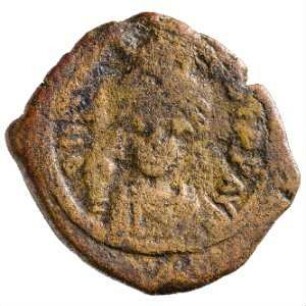 Münze, Halbfollis, 586 / 587