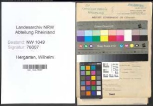 Entnazifizierung Wilhelm Hergarten , geb. 22.11.1901 (Arbeiter)