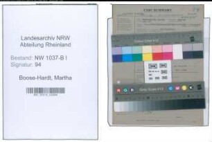 Entnazifizierung Martha Boose-Hardt , geb. 00.00.0000 (Lehrerin)