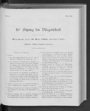 16te Sitzung