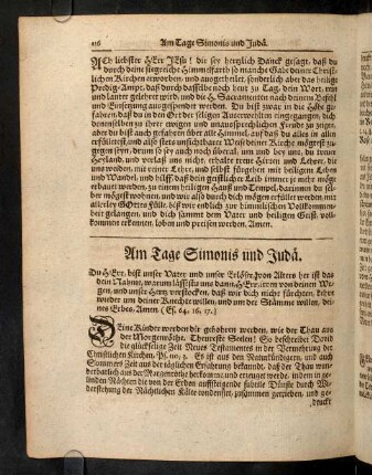 116-128, Am Tage Simonis und Judae