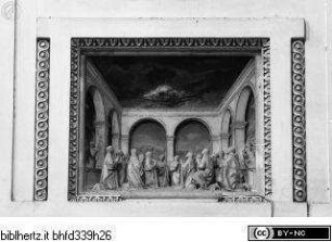 Apostel, Heilige, Evangelisten und Kirchenväter, Matthias-Nische, Die Aufnahme des Matthias unter die Apostel