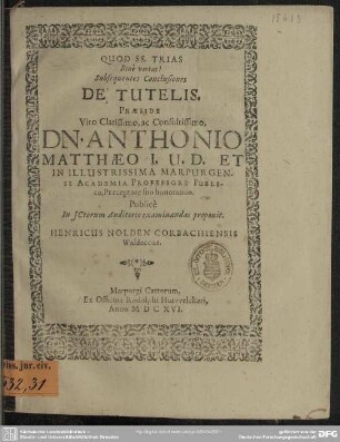 ... Subsequentes conclusiones de tutelis ...