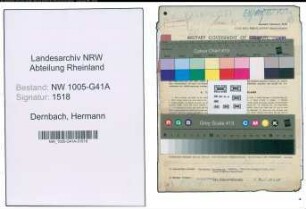 Entnazifizierung Hermann Dernbach , geb. 12.03.1918 (Bahnpolizist)