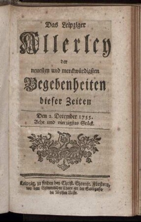 Den 2. December 1755. Acht und vierzigstes Stück.