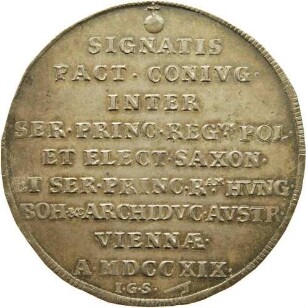 Taler - auf die Verlobung des Kurprinzen Friedrich August mit Prinzessin Maria Josepha in Wien