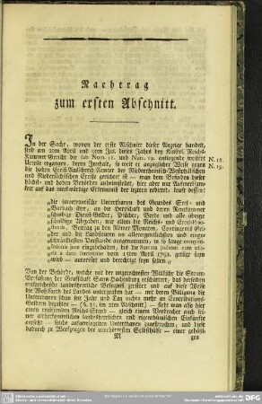 Nachtrag zum ersten Abschnitt