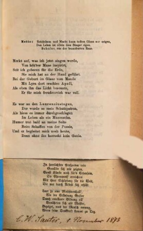 Sauteriade : Mein Lebensbild in Poesie dargestellt. Zeitgemäße Jahresgabe, gewidmet Jung und Alt in meinem Vaterlande