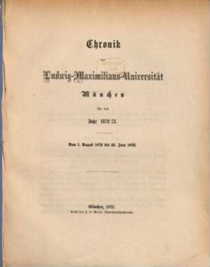 Chronik. 1872/73