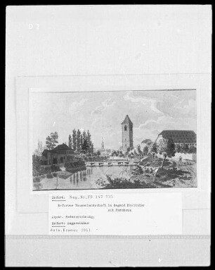 Erfurter Wasserlandschaft in Gegend Moritztor mit Kornhaus