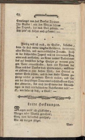 Leere Hoffnungen.